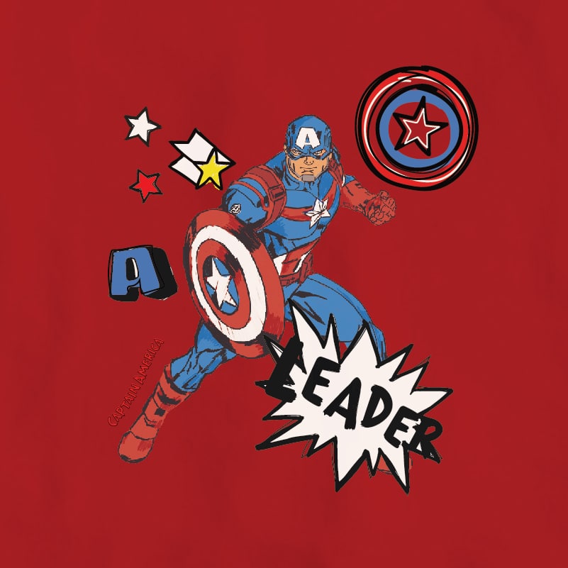 COMMON Kid Captain Marvel SENSE Graphic America T-Shirt I